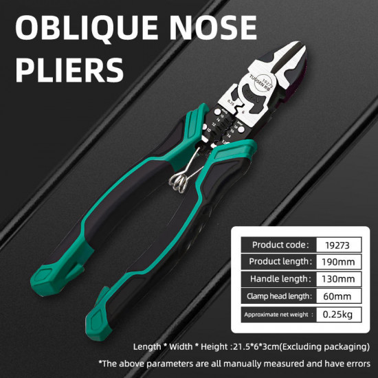 Multifunctional Carbon Steel VPliers for Household Industrial Use DIY Serrated Cable Stripper PVC Plastic Crimping Grip OEM