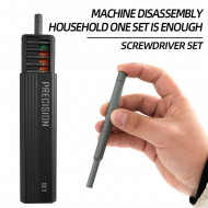 Precision Magnetic 49-in-1 Screwdriver Set with Aluminum Handle & Rust Prevention for iPhone Tablet Glasses Disassembly & Repair