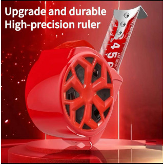Steel Self-winding Brake Measuring Tape 5m 7.5m 10m 3m Lengths Red Color Wear-Resistant High Precision