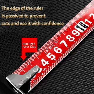 Steel Self-winding Brake Measuring Tape 5m 7.5m 10m 3m Lengths Red Color Wear-Resistant High Precision