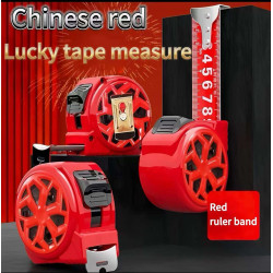 Steel Self-winding Brake Measuring Tape 5m 7.5m 10m 3m Lengths Red Color Wear-Resistant High Precision