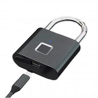 Intelligent Zinc Alloy Smart Padlock Waterproof Anti-Theft Keyless Wood Door Lock Fingerprint Recognition Cloud Data Storage